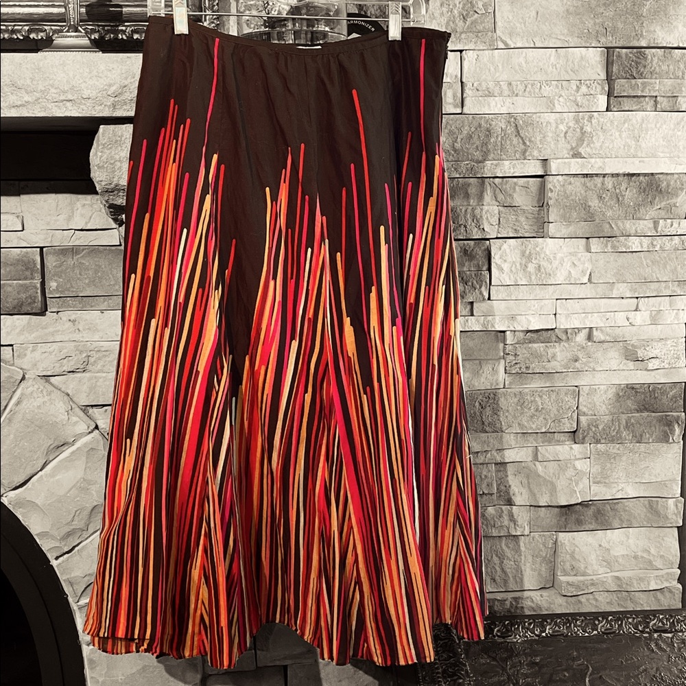 Calvin Klein lined cotton swing skirt